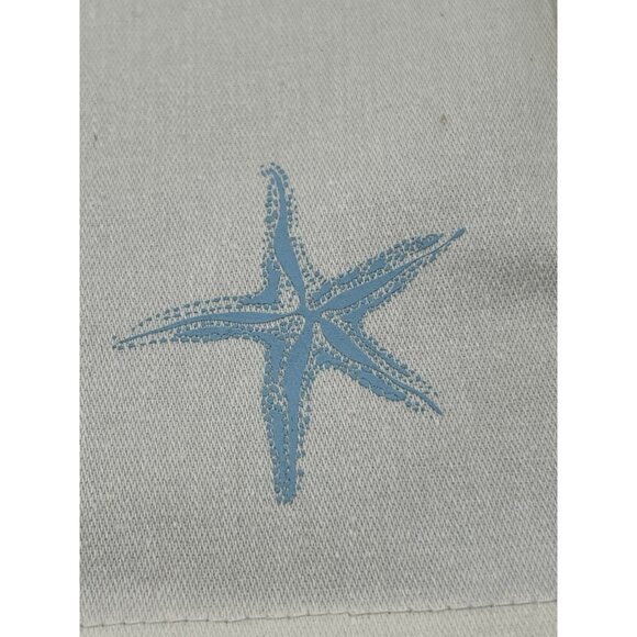 6 Hawaiian Island Cloth Dinner Napkins 20" Square Off White Blue Starfish USA - Picture 3 of 8